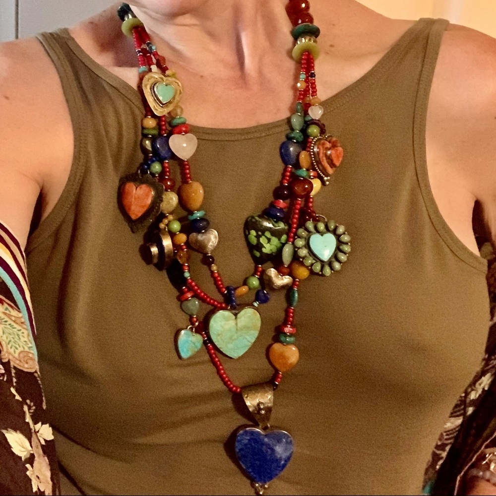Massive Native American necklace by Kim Yubeta